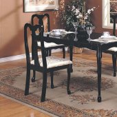 Black High Gloss Finish Contemporary Dinette w/Optional Chairs