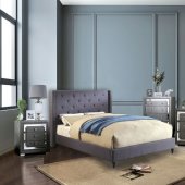 Anabelle 5Pc Bedroom Set CM7677BL in Blue Fabric w/Options