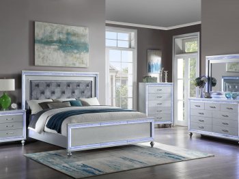 B208 Bedroom Set 5Pc in Gray by FDF [FDBS-B208]