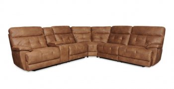 3132 Power Reclining Sectional Sofa Saddle by Albany w/Options [ALSS-3132 Geronimo Saddle]