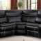 Bastrop Motion Sectional Sofa 8230BLK in Black by Homelegance