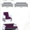 Safir Sofa Bed in Purple Microfiber by Rain w/Optional Items