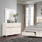 Sofia Bedroom Set 5Pc in Pearl White by Global w/Options