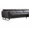 S266 Sectional Sofa in Gray Leather by Beverly Hills