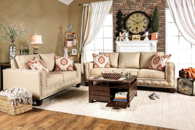 Norwick Sofa SM6306 in Beige Fabric w/Options