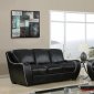 U8080 Sofa in Black Bonded Leather by Global Furniture USA