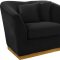 Arabella Sofa 617 in Black Velvet Fabric by Meridian w/Options