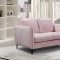 Poppy Sofa 690 in Pink Velvet Fabric by Meridian w/Options