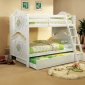 CM-BK119 Isabella III Twin/Twin Bunk Bed White w/Options