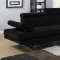 4016 Sectional Sofa in Black Textured Sateen Fabric