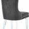 Miley Dining Chair 746 Set of 2 Grey Velvet Fabric by Meridian