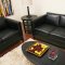 Black Bonded Leather Modern Sofa & Loveseat Set