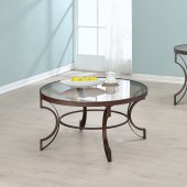 704458 Coffee Table 3Pc Set by Coaster w/Glass Top