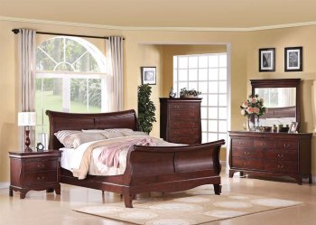 Acme Dark Cherry Finish Classic Verona Bedroom w/Optional Items [AMBS-20210 Verona]