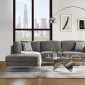 Varali Sectional Sofa 54555 in Gray Linen by Acme