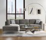 Varali Sectional Sofa 54555 in Gray Linen by Acme