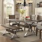 Beckett Dining Set 4PC 107011 in Dark Oak by Coaster w/Options