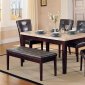 Faux Marble Top Modern Dining Table w/Optional Items