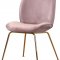 Paris Dining Chair 785 Set of 4 Pink Velvet Fabric by Meridian