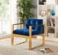 Mia Accent Chair 514 Navy Blue Velvet by Meridian