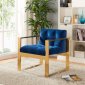 Mia Accent Chair 514 Navy Blue Velvet by Meridian