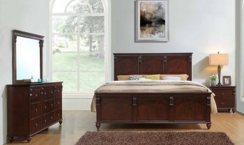 Buckingham Bedroom 5Pc Set in Antique Brown by Global [GFBS-Buckingham]