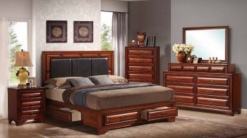 B2700G Bedroom in Oak w/6 Drawer Bed & Optional Casegoods [EGBS-B2700G-JD-6DR]