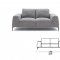 Arthur Sofa & Loveseat Set 550 in Grey Fabric by VIG