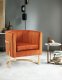 Carter Accent Chair 515 in Cognac Velvet by Meridian