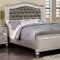 Ariston Bedroom CM7171 w/Padded Headboard in Silver w/Options