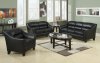 504531 Brooklyn Sofa in Black Bonded Leather by Coaster