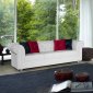 Chesterfield Sofa in White Bonded Leather by Rain w/Options