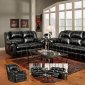 Black Bonded Leather Modern Sofa & Loveseat Set w/Options