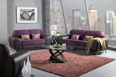 SM6062 Avdira Sofa in Fabric & Leatherette w/Options