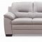 Emma 435003 Sofa & Loveseat in Light Grey Leather by New Spec