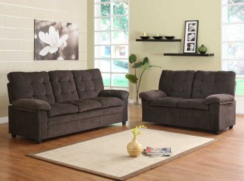 9715CH Charley Sofa in Chocolate Chenille Fabric by Homelegance [HES-9715CH Charley]