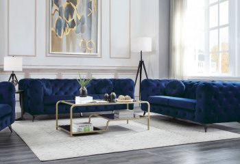 Atronia Sofa Set 3Pc 54900 in Blue Fabric by Acme [AMS-SET54900-Atronia]