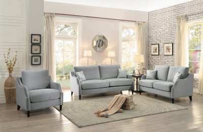 Banburry Sofa 8479 in Grey Fabric by Homelegance w/Options