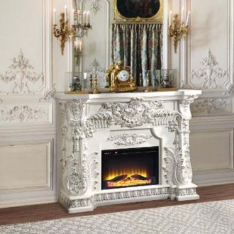 Adara Fireplace AC01620 in Antique White by Acme