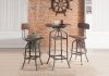 Kaeso Bar Table 3Pc Set 72380 Walnut & Gunmetal by Acme