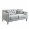 Katia Sofa LV01049 in Light Gray Linen by Acme w/Options