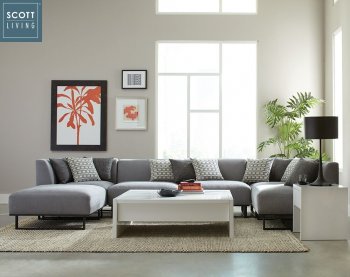 Corrine Sectional Sofa 551332 in Grey - Scott Living by Coaster [CRSS-551332-Corrine]