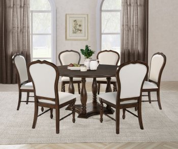 Landon Dining Set 5Pc 109400 in Rich Brown by Coaster [CRDS-109400 Landon]