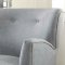 Leipsic Accent Chair CM-AC6181 2Pc Set in Gray Linen-Like