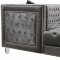 Moda Sectional Sofa 631 in Grey Velvet Fabric by Meridian