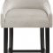 Demi Counter Stool 724 Set of 2 Cream Velvet Fabric by Meridian