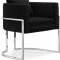 Pippa Accent Chair 524 in Black Velvet Fabric by Meridian