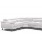 Azur Sectional Sofa in White Full Leather by VIG w/Recliner