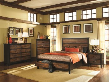 202300 Conway Bedroom by Coaster in Brown & Black w/Options [CRBS-202300 Conway]