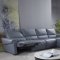 S275 Power Motion Sectional Sofa in Aqua Leather Beverly Hills